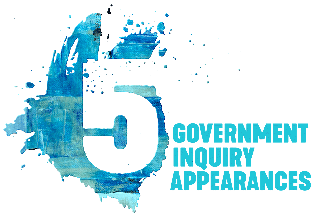5 Government Inquiry Appearances 5 Government Inquiry Appearances