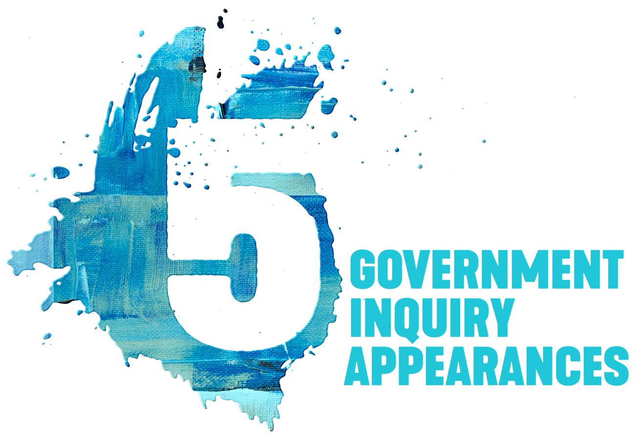 5 Government Inquiry Appearances